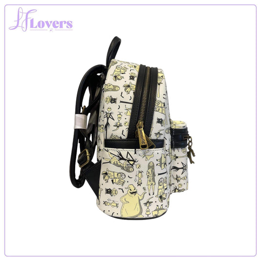 LF Lovers Exclusive - Loungefly Disney Nightmare Before Christmas Glow in the Dark All Over Print Mini Backpack
