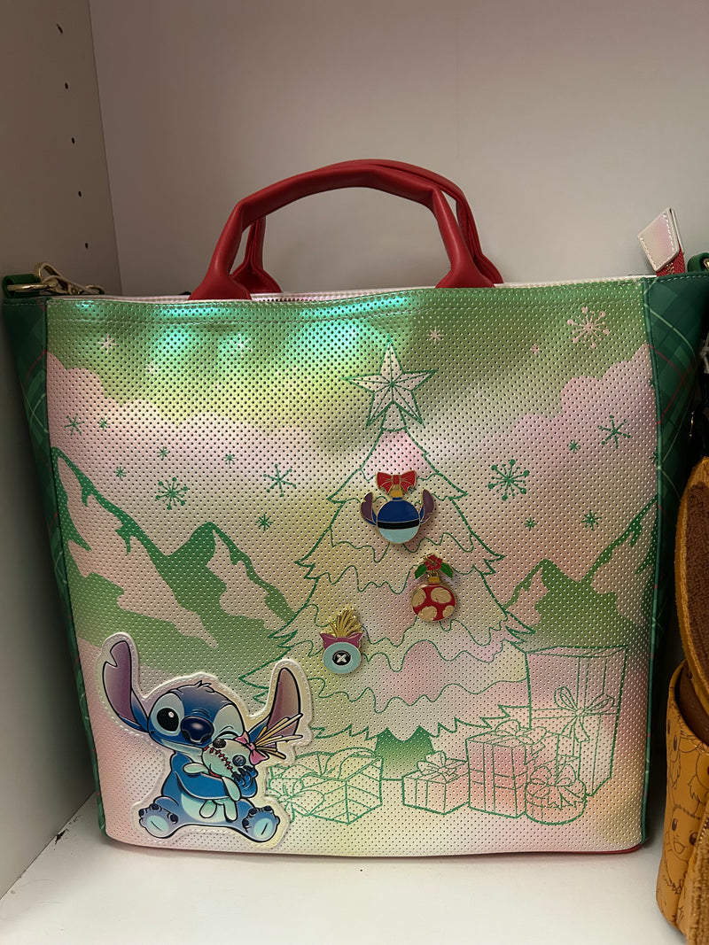 Load image into Gallery viewer, Loungefly Disney Lilo And Stitch Holiday Tote Bag - OUTLET - LF Lovers

