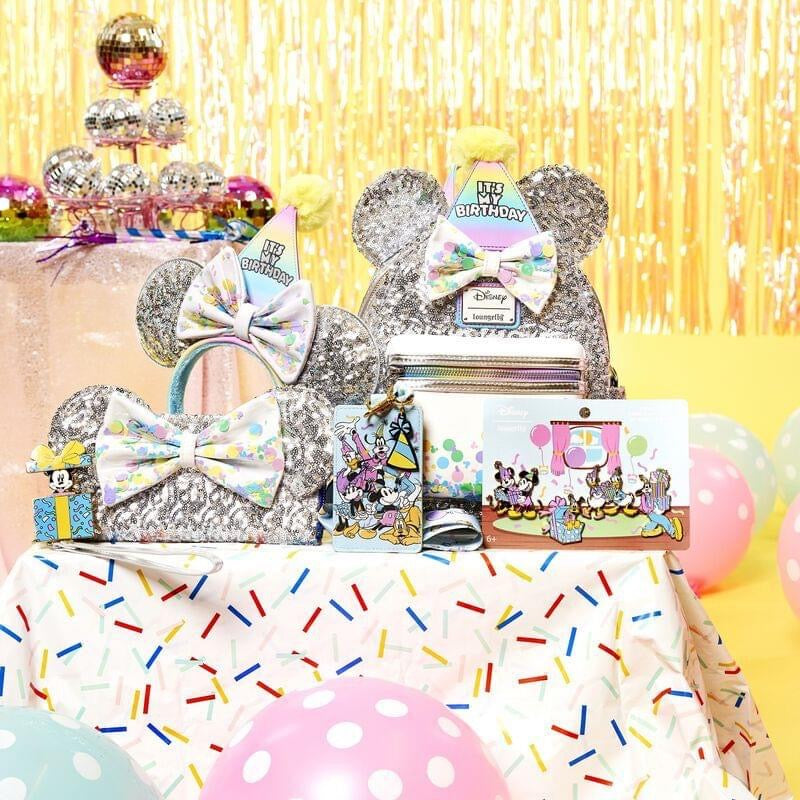 Load image into Gallery viewer, Loungefly Disney Mickey and Friends Birthday Celebration Zip Around Wallet
