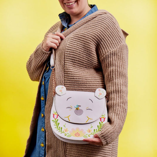 Loungefly Disney Winnie the Pooh Cosplay Folk Floral Crossbody Bag