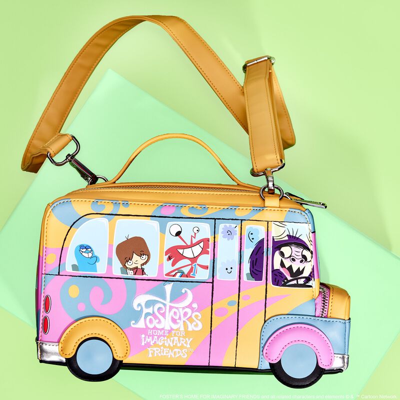 Load image into Gallery viewer, Loungefly Cartoon Network Foster Home and Imaginary Friends Figural Bus Crossbody Bag
