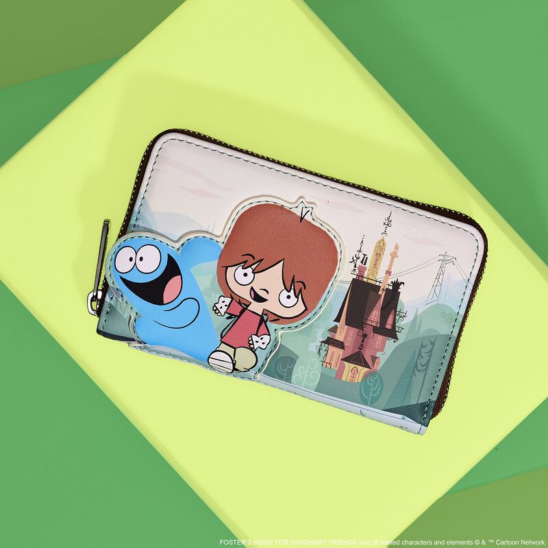 Load image into Gallery viewer, Loungefly Cartoon Network Foster Home and Imaginary Friends Mac and Blue Zip Around Wallet
