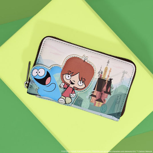 Loungefly Cartoon Network Foster Home and Imaginary Friends Mac and Blue Zip Around Wallet