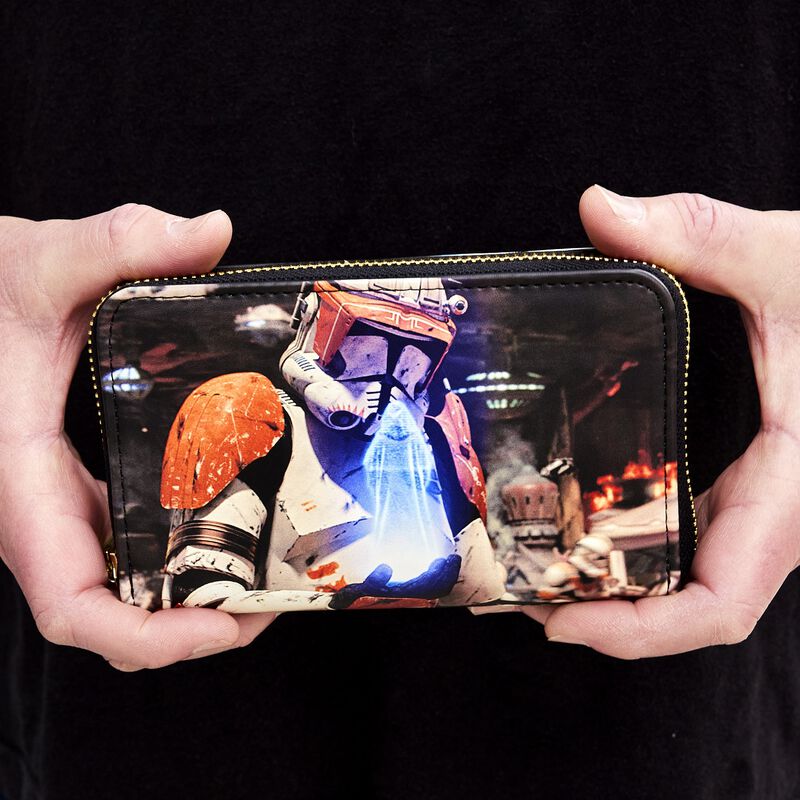 Load image into Gallery viewer, Loungefly Star Wars Episode Three Revenge of the Sith Scene Zip Around Wallet
