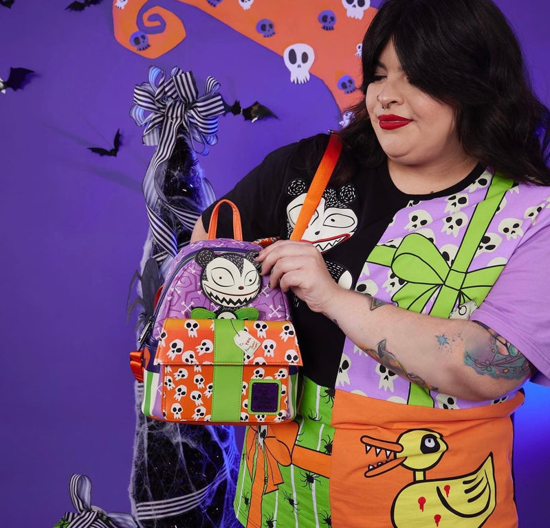 Load image into Gallery viewer, Loungefly Disney Nightmare Before Christmas Scary Teddy Present Mini Backpack
