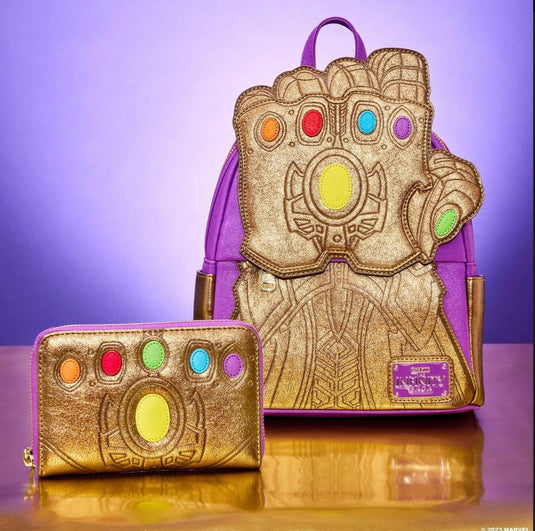 Loungefly Marvel Shine Thanos Gauntlet Mini Backpack - LF Lovers