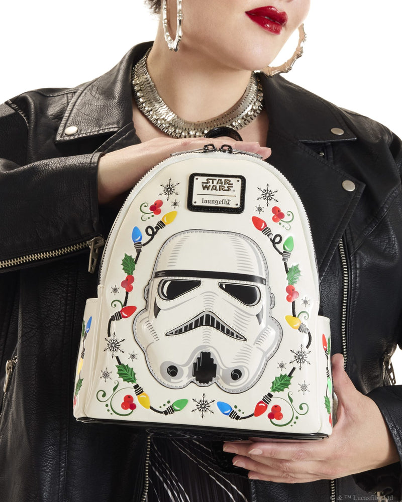 Load image into Gallery viewer, Loungefly Star Wars Stormtrooper Holiday Mini Backpack
