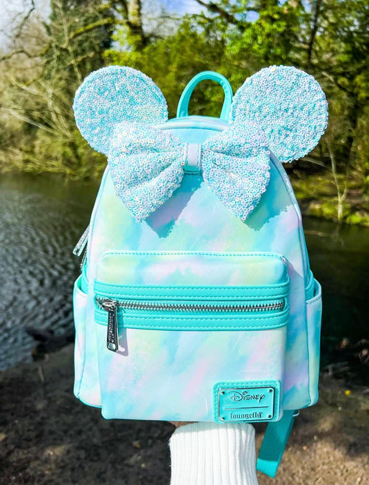 Loungefly Pastel Sequin Mini Backpack Disney Minnie Mouse Bag
