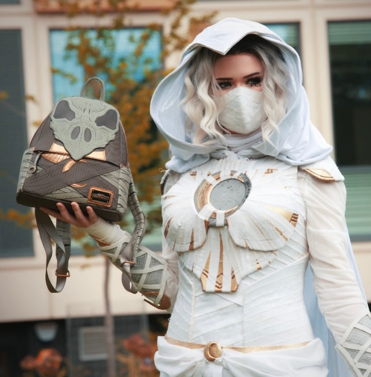 Load image into Gallery viewer, LF Lovers Exclusive - Loungefly Marvel Moon Knight Khonshu Cosplay Mini Backpack
