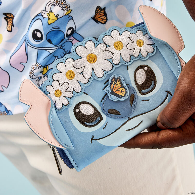 Load image into Gallery viewer, Loungefly Disney Lilo And Stitch Springtime Stitch Cosplay Zip Around Wallet - PRE ORDER - LF Lovers
