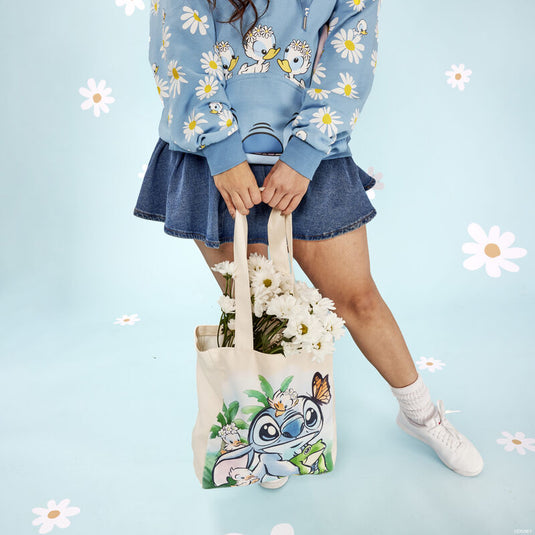 Loungefly Disney Lilo And Stitch Springtime Stitch Canvas Tote - PRE ORDER - LF Lovers