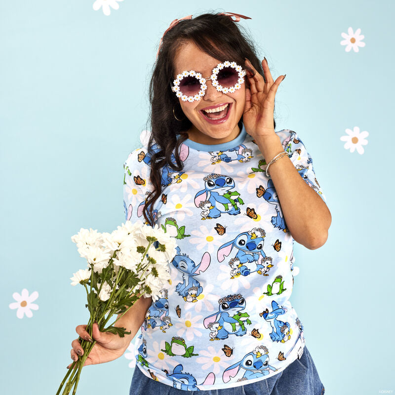 Load image into Gallery viewer, Loungefly Disney Lilo And Stitch Springtime Stitch Unisex Tee - PRE ORDER - LF Lovers
