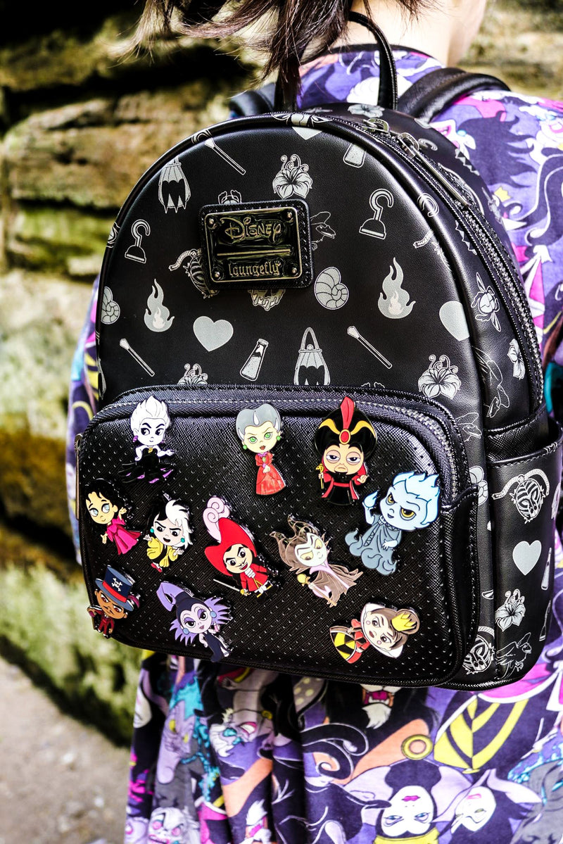 Load image into Gallery viewer, Loungefly Disney Villains Pin Trader Mini Backpack - LF Lovers
