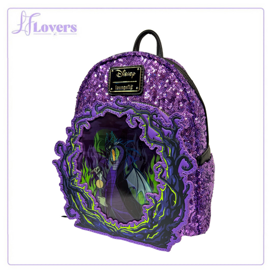 Load image into Gallery viewer, Loungefly Disney Sleeping Beauty Maleficent Lenticular Mini Backpack - LF Lovers

