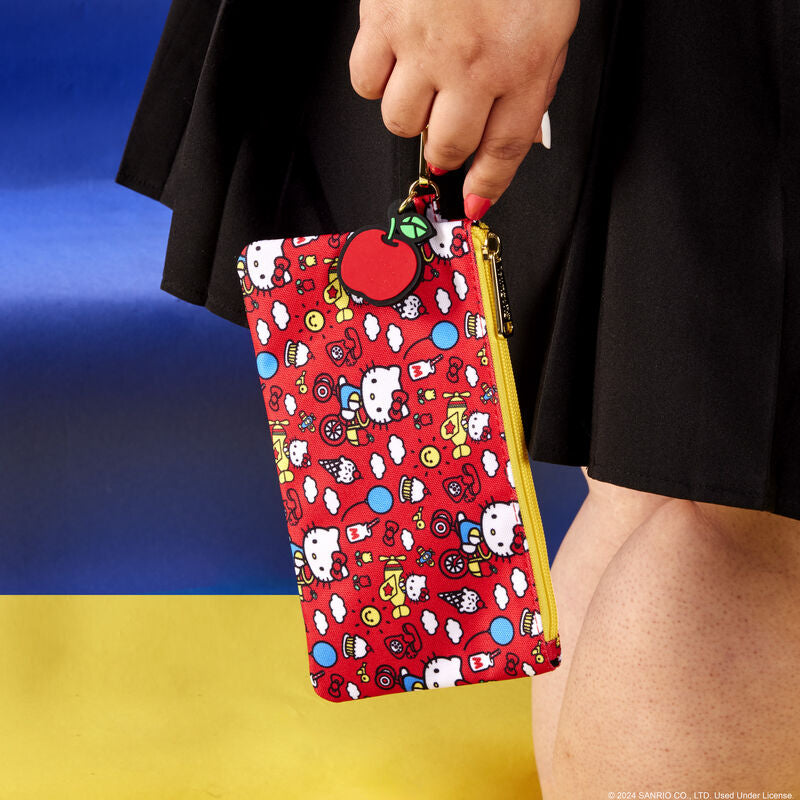 Load image into Gallery viewer, Loungefly Hello Kitty 50th Anniversary Classic AOP Nylon Pouch Wristlet - LF Lovers

