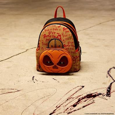 Load image into Gallery viewer, Loungefly Legendary Pictures Trick R Treat Pumpkin Sam Cosplay Mini Backpack - LF Lovers
