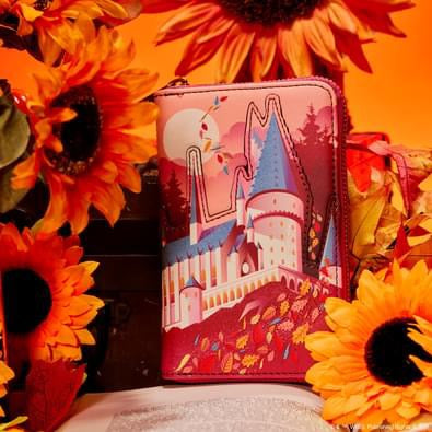 Load image into Gallery viewer, Loungefly Warner Bros Harry Potter Hogwarts Fall Zip Around Wallet
