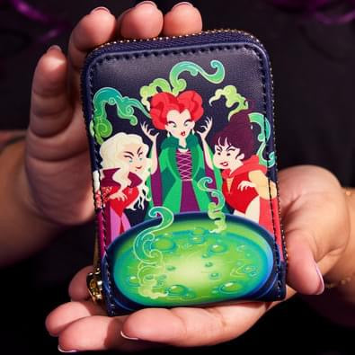 Load image into Gallery viewer, Loungefly Disney Hocus Pocus Sanderson Sisters Cauldron Accordion Wallet
