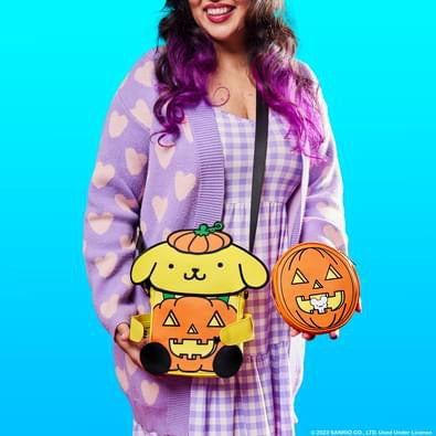 Load image into Gallery viewer, Loungefly Sanrio Pompompurin Halloween Crossbuddies Crossbody
