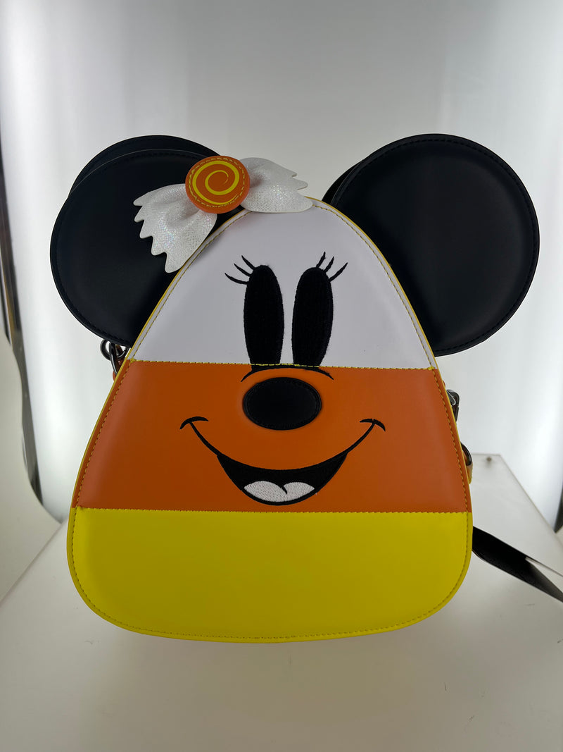 Load image into Gallery viewer, OUTLET - Loungefly Disney Mickey and Minnie Candy Corn Crossbody - FAULTY - LF Lovers
