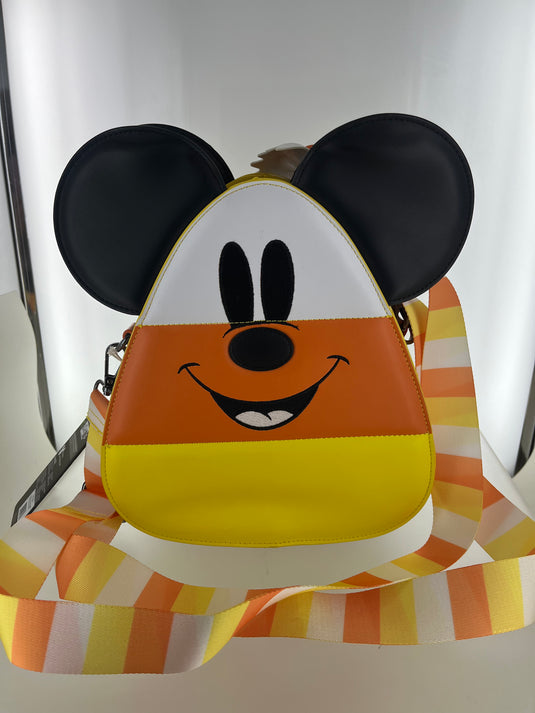 OUTLET - Loungefly Disney Mickey and Minnie Candy Corn Crossbody - FAULTY - LF Lovers