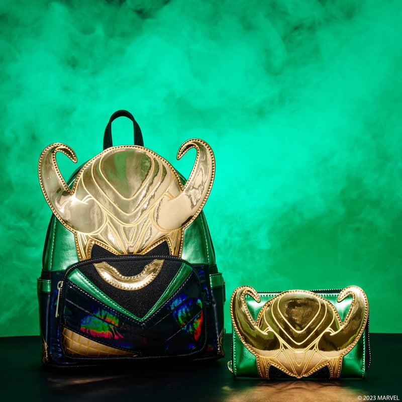 Load image into Gallery viewer, Loungefly Marvel Shine Loki Mini Backpack

