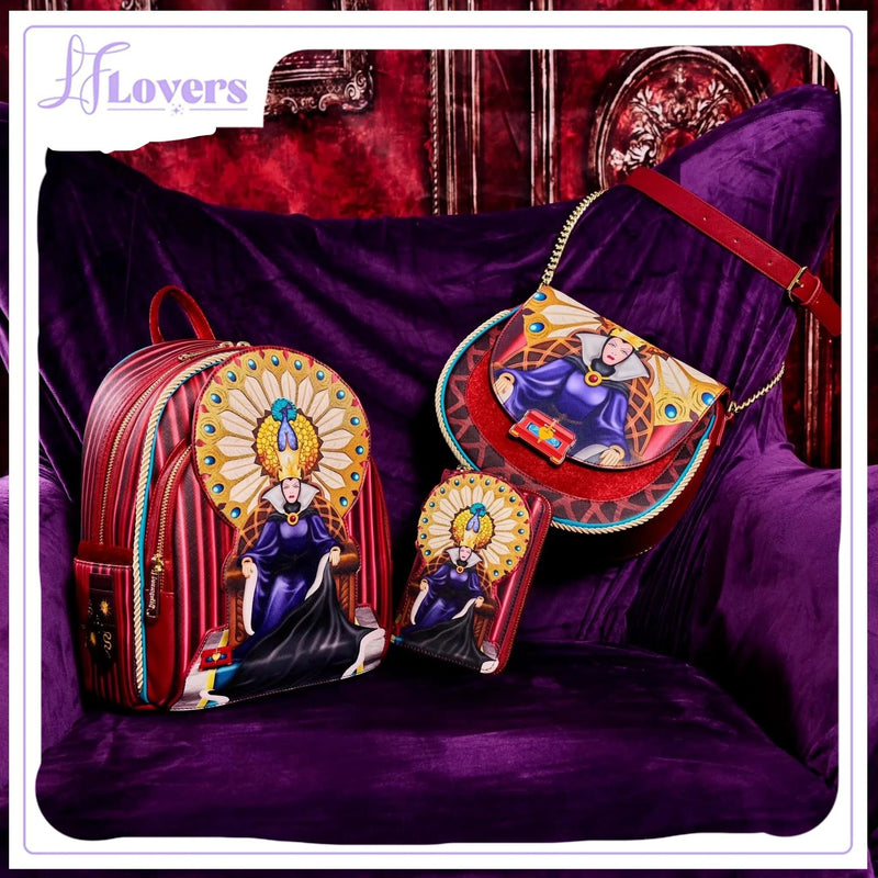 Load image into Gallery viewer, Loungefly Disney Snow White Evil Queen Throne Zip Around Wallet - LF Lovers
