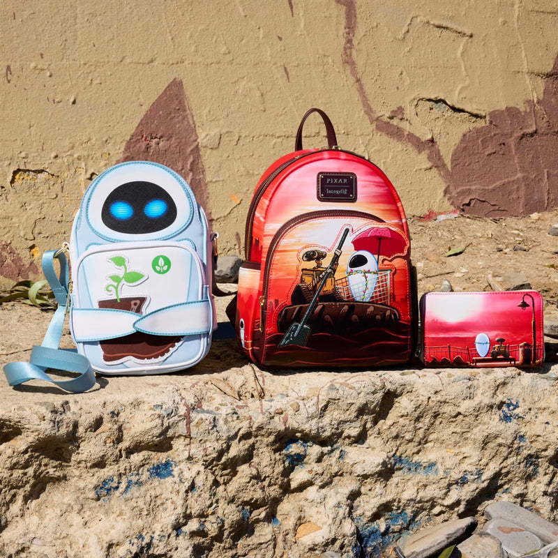 Load image into Gallery viewer, Loungefly Pixar  Moment Wall E Moments Date Night Zip Around Wallet
