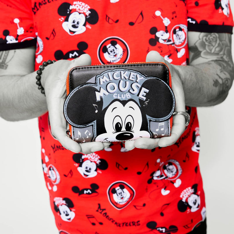 Load image into Gallery viewer, Loungefly Disney 100th Mickey Mouse Club Zip Around Wallet - LF Lovers

