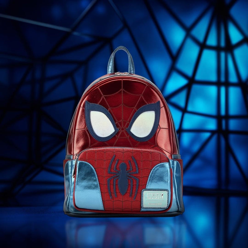 Load image into Gallery viewer, Loungefly Marvel Spiderman Shine Cosplay Mini Backpack
