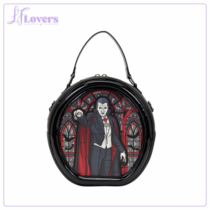 Load image into Gallery viewer, Loungefly Universal Monsters Dracula &amp; Frankenstein Crossbody Bag - PRE ORDER
