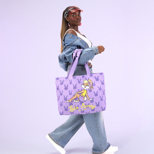Loungefly Warner Brothers Looney Tunes Lola Bunny Oversize Canvas Tote Bag - PRE ORDER