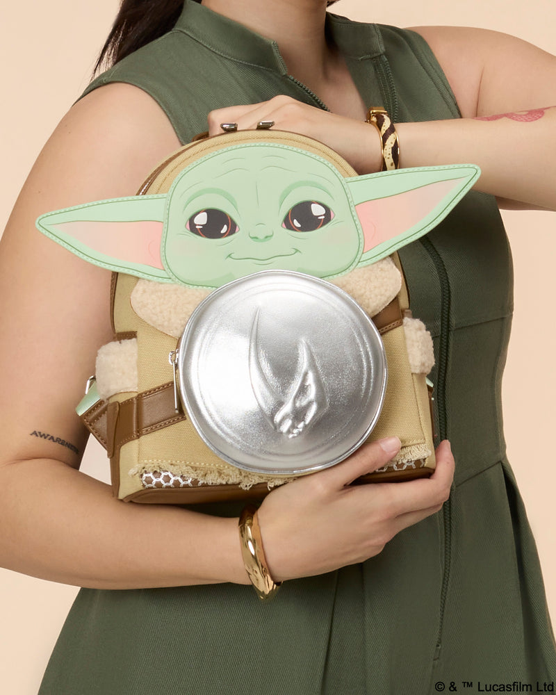 Load image into Gallery viewer, Loungefly Star Wars The Mandalorian Grogu &amp; Anzellan Mini Backpack - PRE ORDER - LF Lovers
