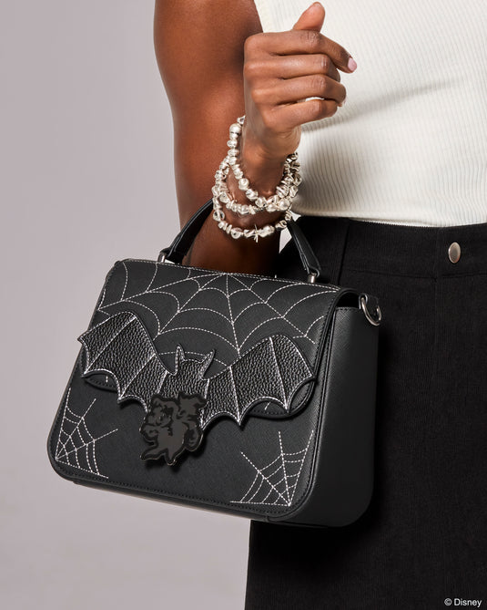 Loungefly Disney Mickey & Minnie Spiderweb and Bats Crossbody Bag - Preorder
