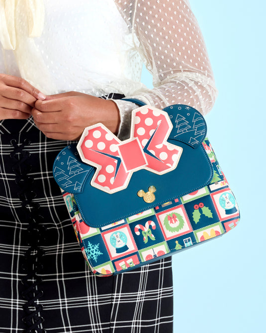 Loungefly Disney Mickey And Minnie Holiday Crossbody - PRE ORDER