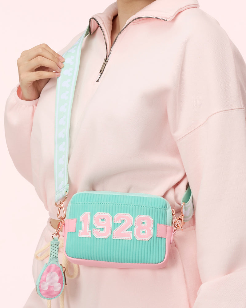 Load image into Gallery viewer, Loungefly Disney Mickey &amp; Friends Tennis Sling Crossbody Bag With Coin Bag - PRE ORDER - LF Lovers
