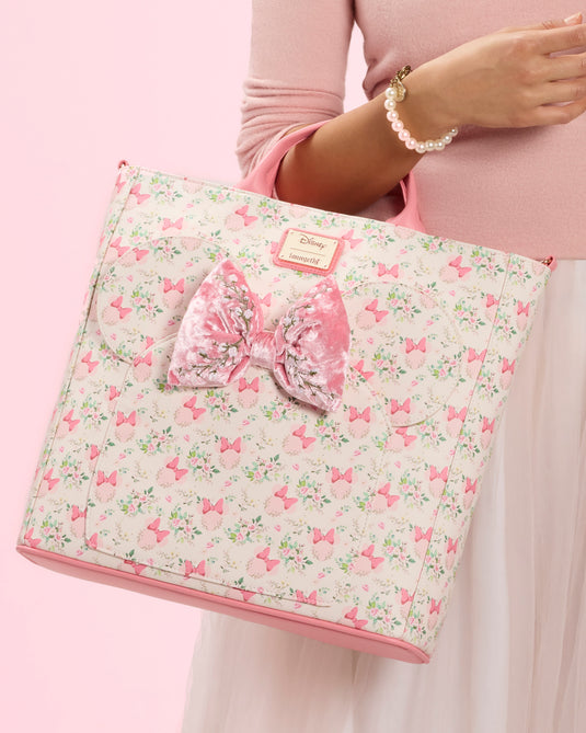 Loungefly Disney Minnie Mouse Floral Convertible Backpack And Tote Bag