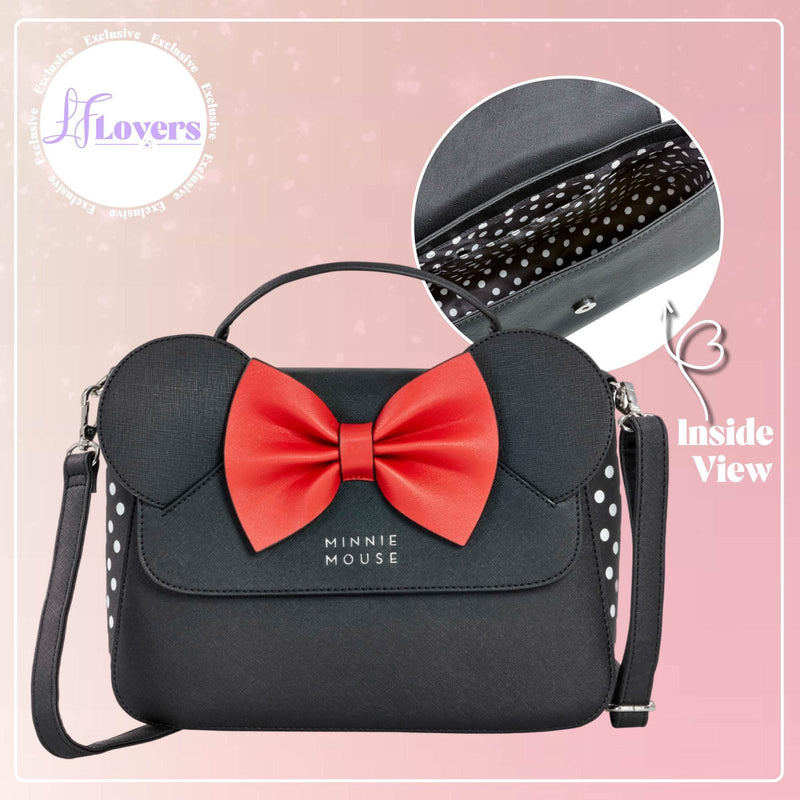 Load image into Gallery viewer, Loungefly Disney Minnie Mouse Crossbody Bag with Ears and Bow - EMEA Exclusive

