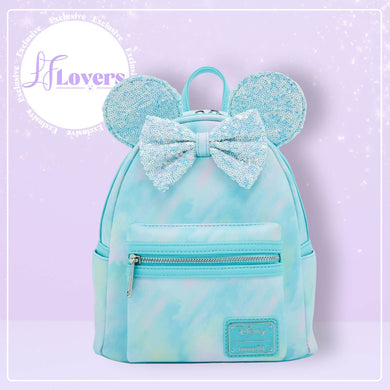 LF Lovers Exclusive - Loungefly Disney Minnie Mouse Pastel Sequin Bow Mini Backpack