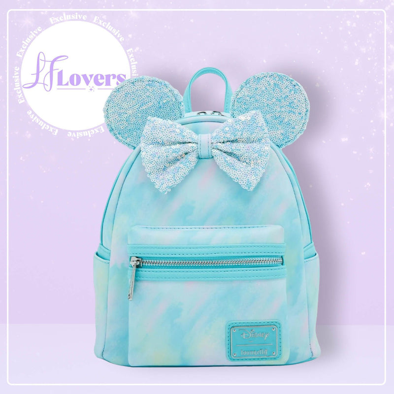 Loungefly Pastel Sequin Mini Backpack Disney Minnie Mouse Bag