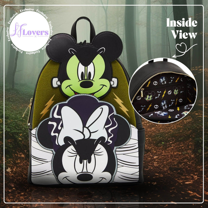 Load image into Gallery viewer, Loungefly Disney Mickey and Minnie Mouse Frankenstein Mini Backpack - LF Lovers
