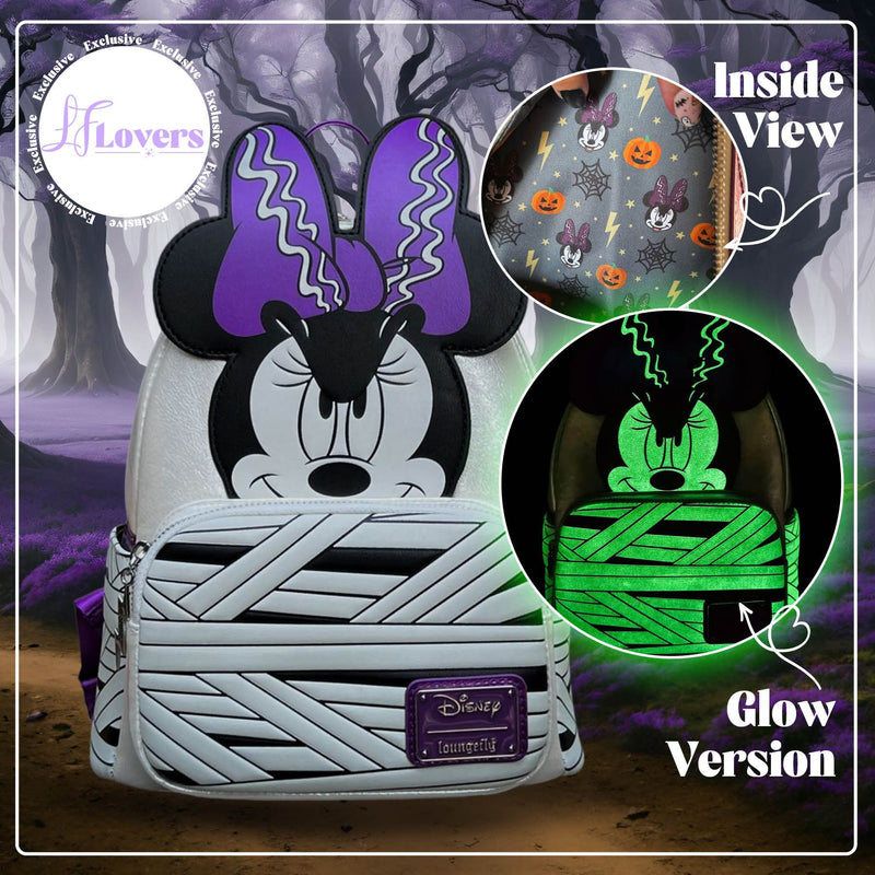 Load image into Gallery viewer, LFLovers Exclusive - Loungefly Disney Bride of Frankenstein Minnie Mini Backpack
