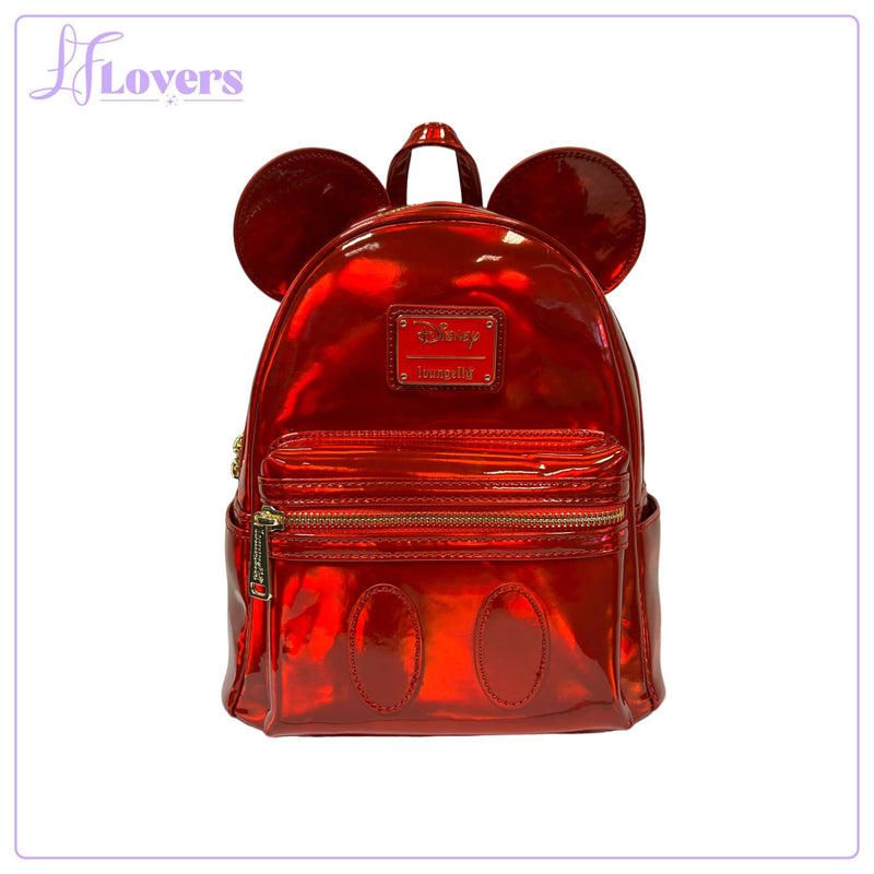 Load image into Gallery viewer, Loungefly Disney Mickey Mouse Red Oil Slick Mini Backpack - LF Lovers
