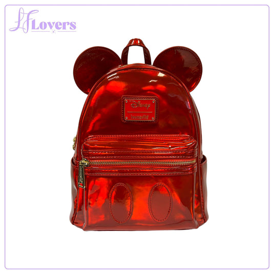 Loungefly Disney Mickey Mouse Red Oil Slick Mini Backpack - LF Lovers