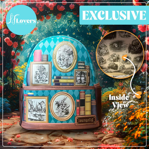 Loungefly Alice in Wonderland Books Mini Backpack