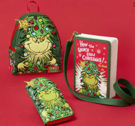 Loungefly Dr Seuss Grinch Holiday Zip Around Wallet