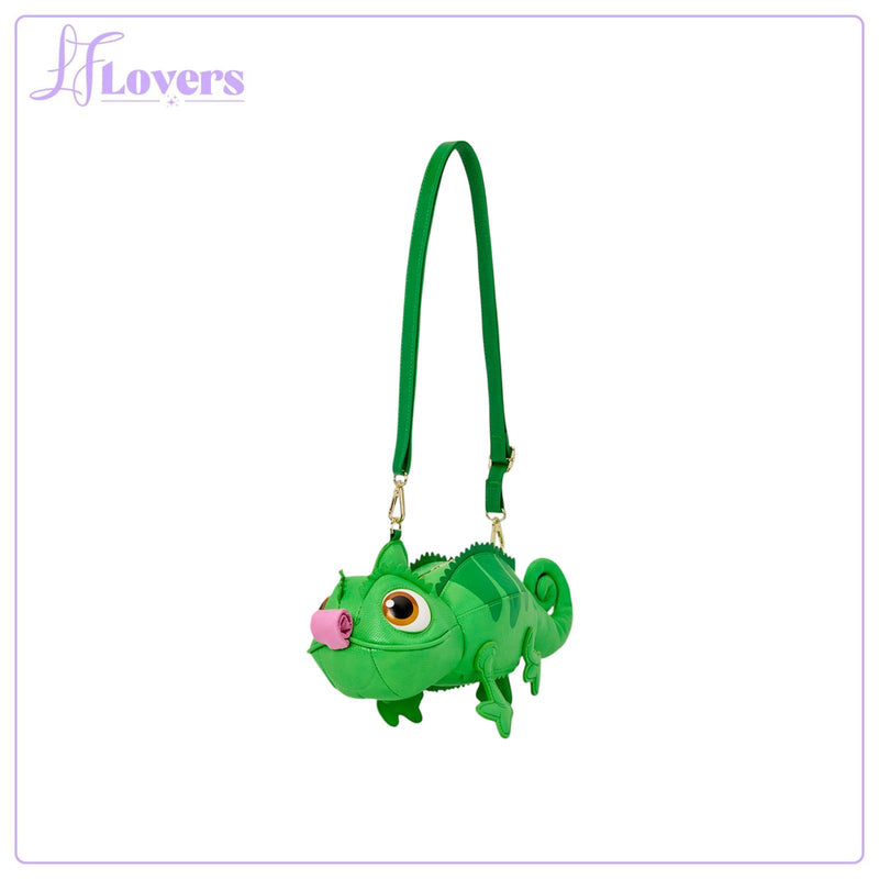 Load image into Gallery viewer, Loungefly Disney Tangled Pascal Figural Crossbody Bag - Preorder

