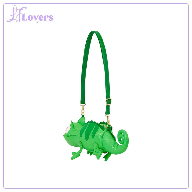 Load image into Gallery viewer, Loungefly Disney Tangled Pascal Figural Crossbody Bag - Preorder

