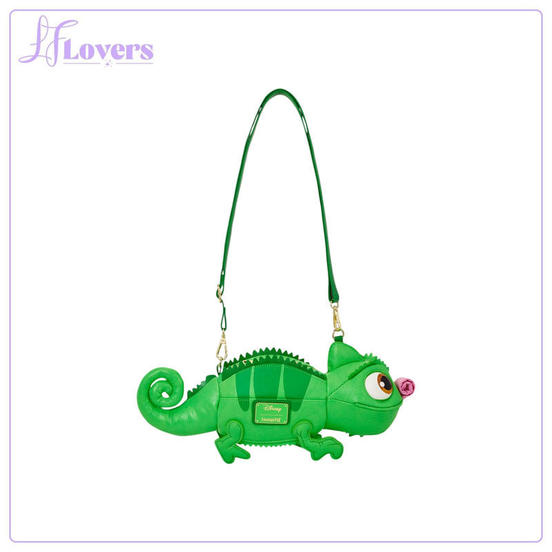 Load image into Gallery viewer, Loungefly Disney Tangled Pascal Figural Crossbody Bag - Preorder
