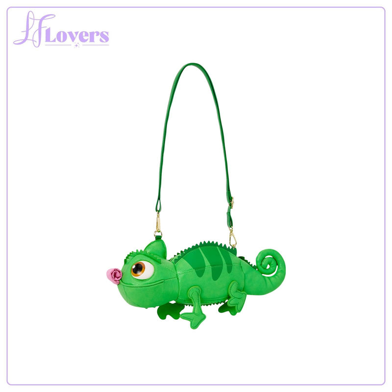 Load image into Gallery viewer, Loungefly Disney Tangled Pascal Figural Crossbody Bag - Preorder
